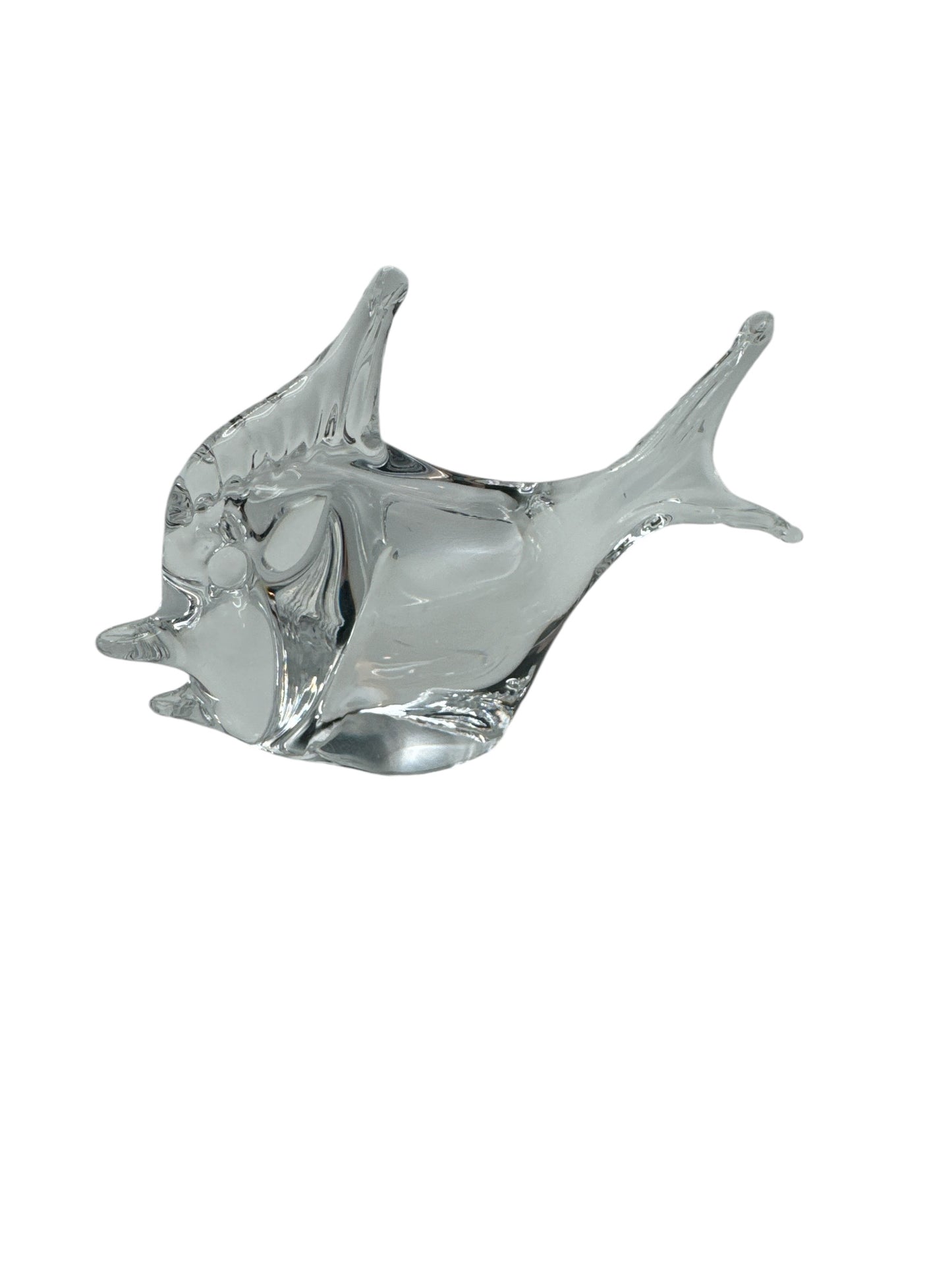 Clear Glass Fish Paperweight