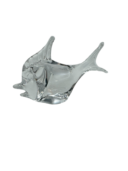 Clear Glass Fish Paperweight