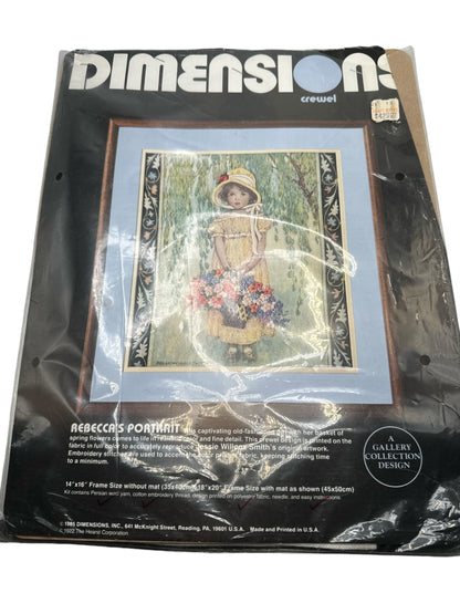 Dimensions Crewel Kit - Rebecca's Portrait 1985