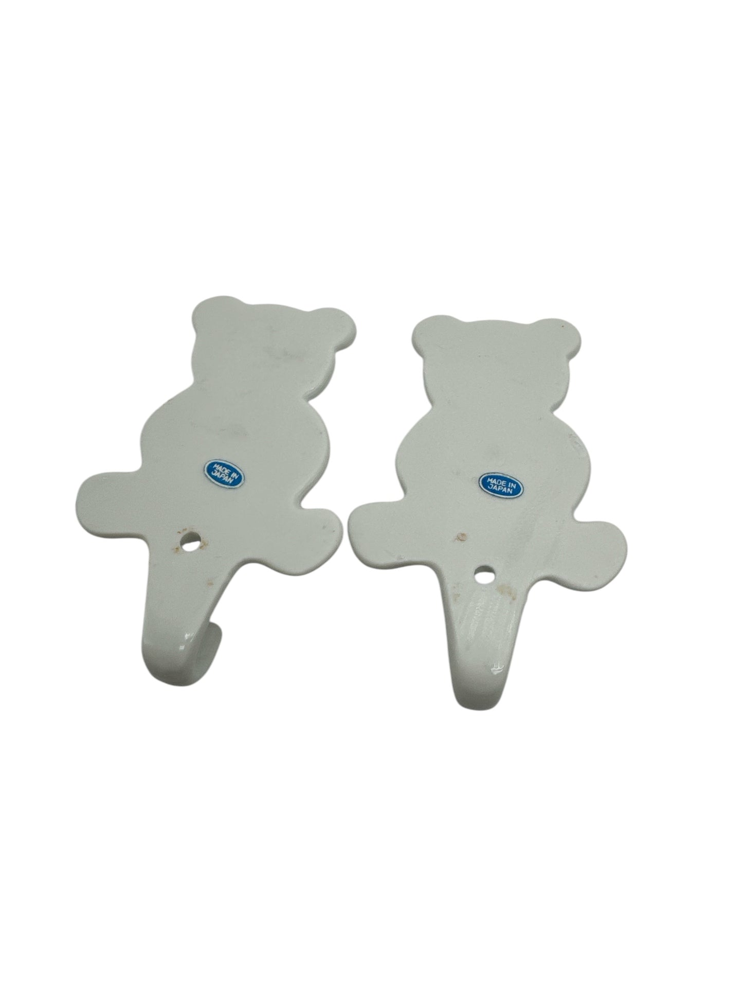 Ceramic Teddy Bear Wall Hooks (2)
