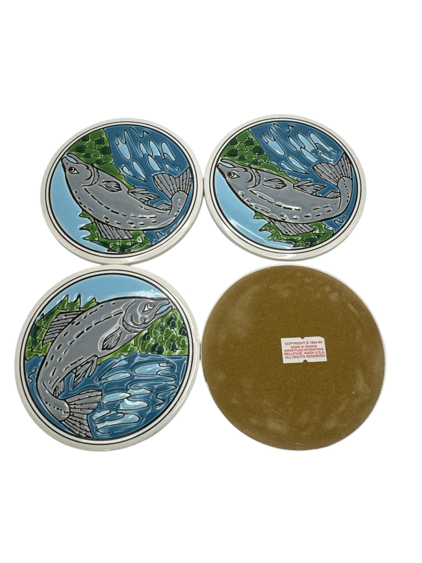 Fish Coasters (4) and Wall Art Trivet
