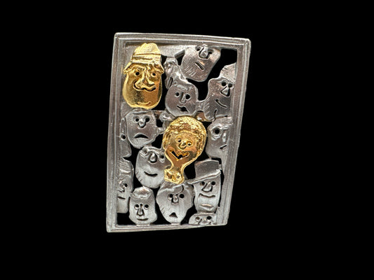 "Ultra" Face Brooch