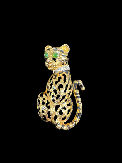 D'Orlan" Leopard Brooch