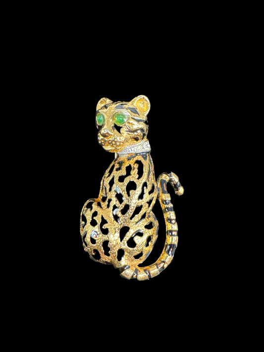 D'Orlan" Leopard Brooch