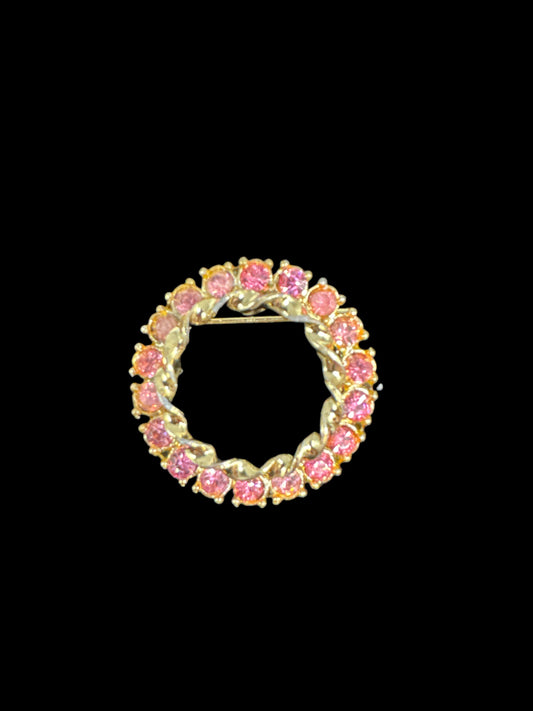Rhinestone Wreath Brooch