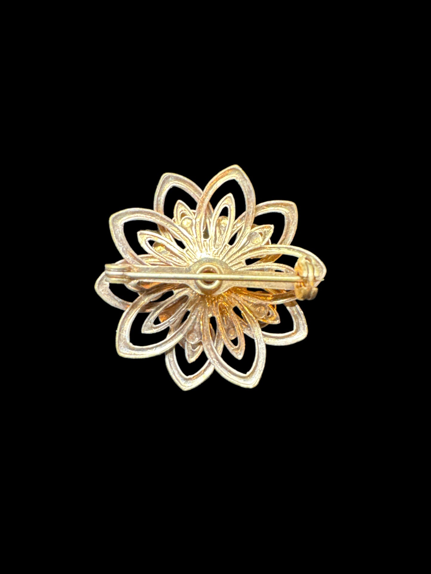 Rhinestone & Copper Coloured brooch