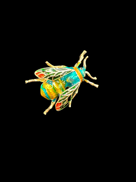 Enamel Bee Brooch