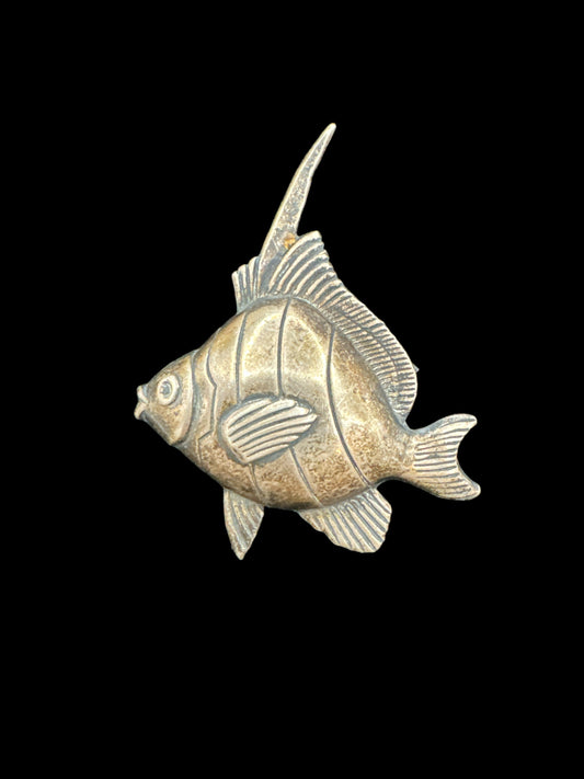Sterling Silver Fish Brooch