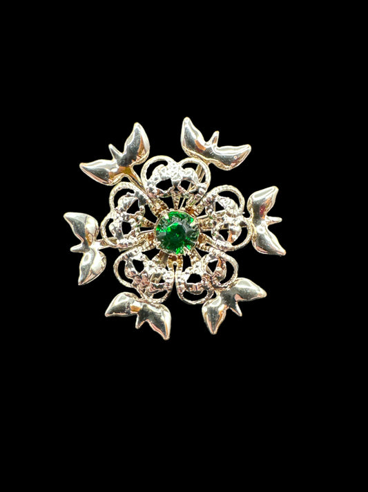 Silver-Tone Star Brooch