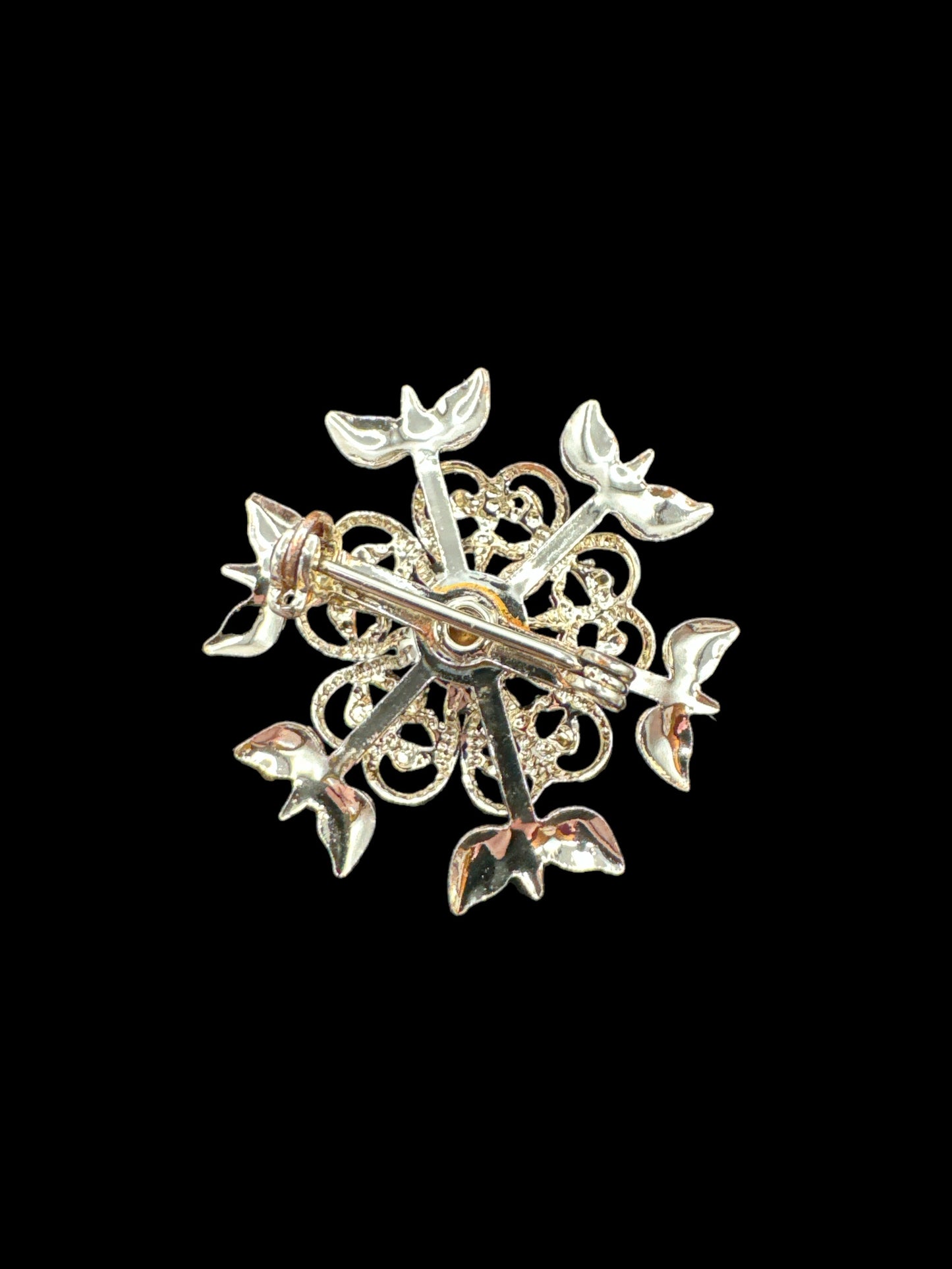 Silver-Tone Star Brooch
