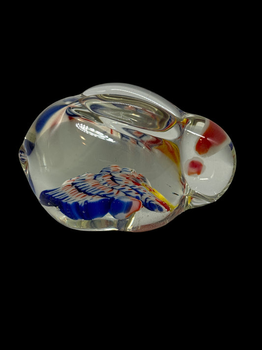 Glass Bunny Paperweight