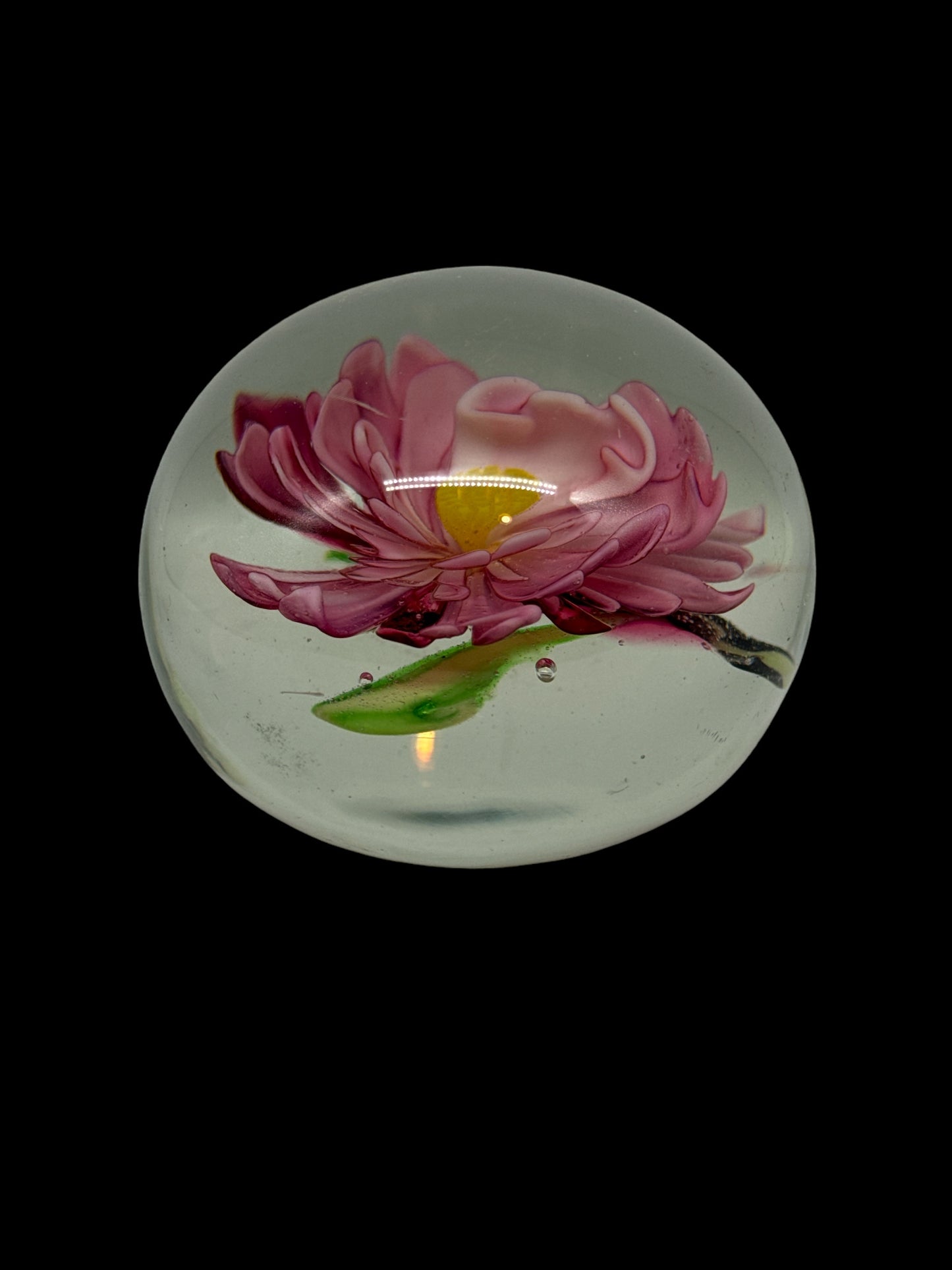 Flower Art Glass Paperweight