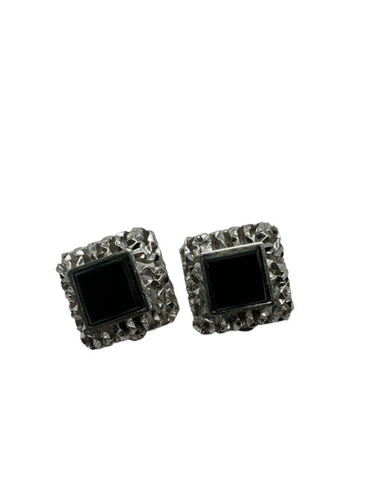 D'Orlan Faux Onyx Earrings