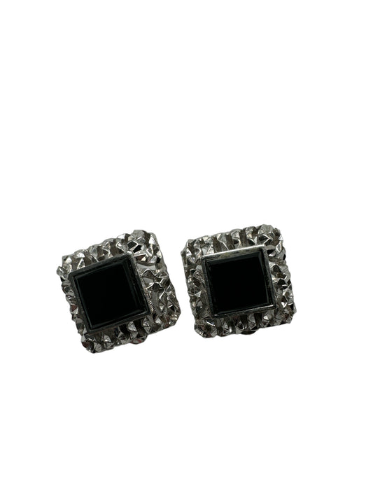 D'Orlan Faux Onyx Earrings
