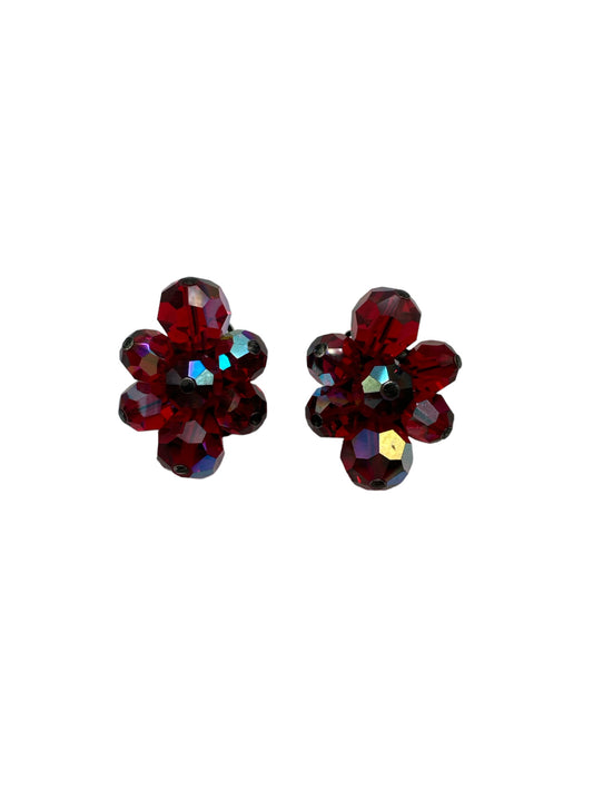 Red Glass Bead Earrings