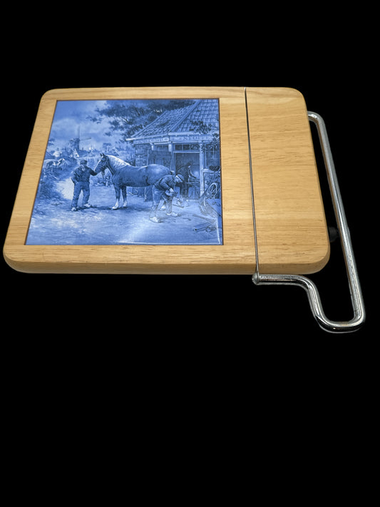 Vintage Delft Blue Cheese Cutting Board