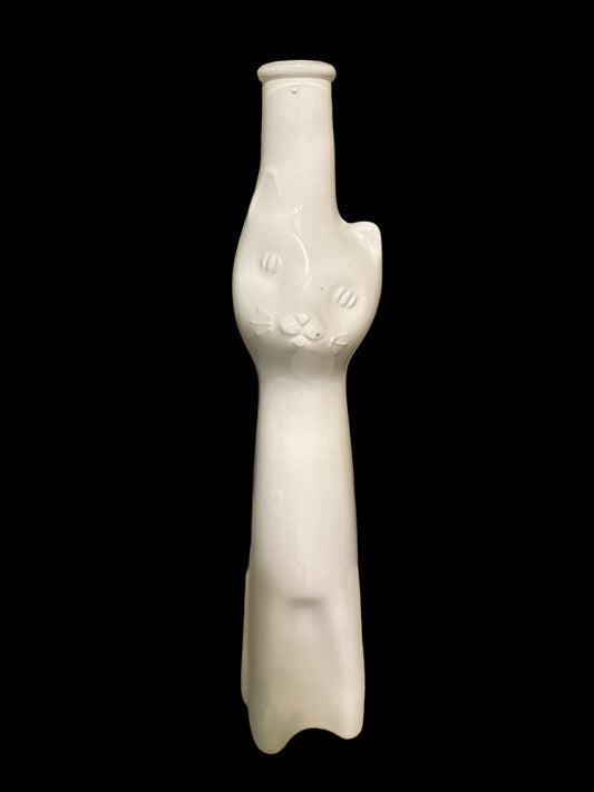 White Cat Vase