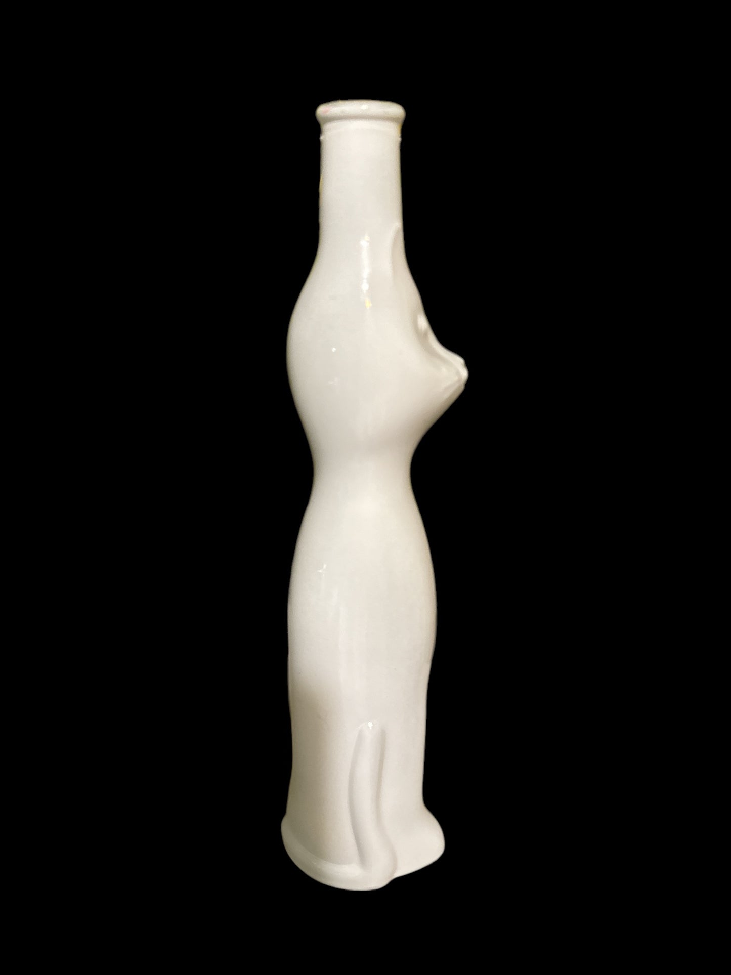 White Cat Vase