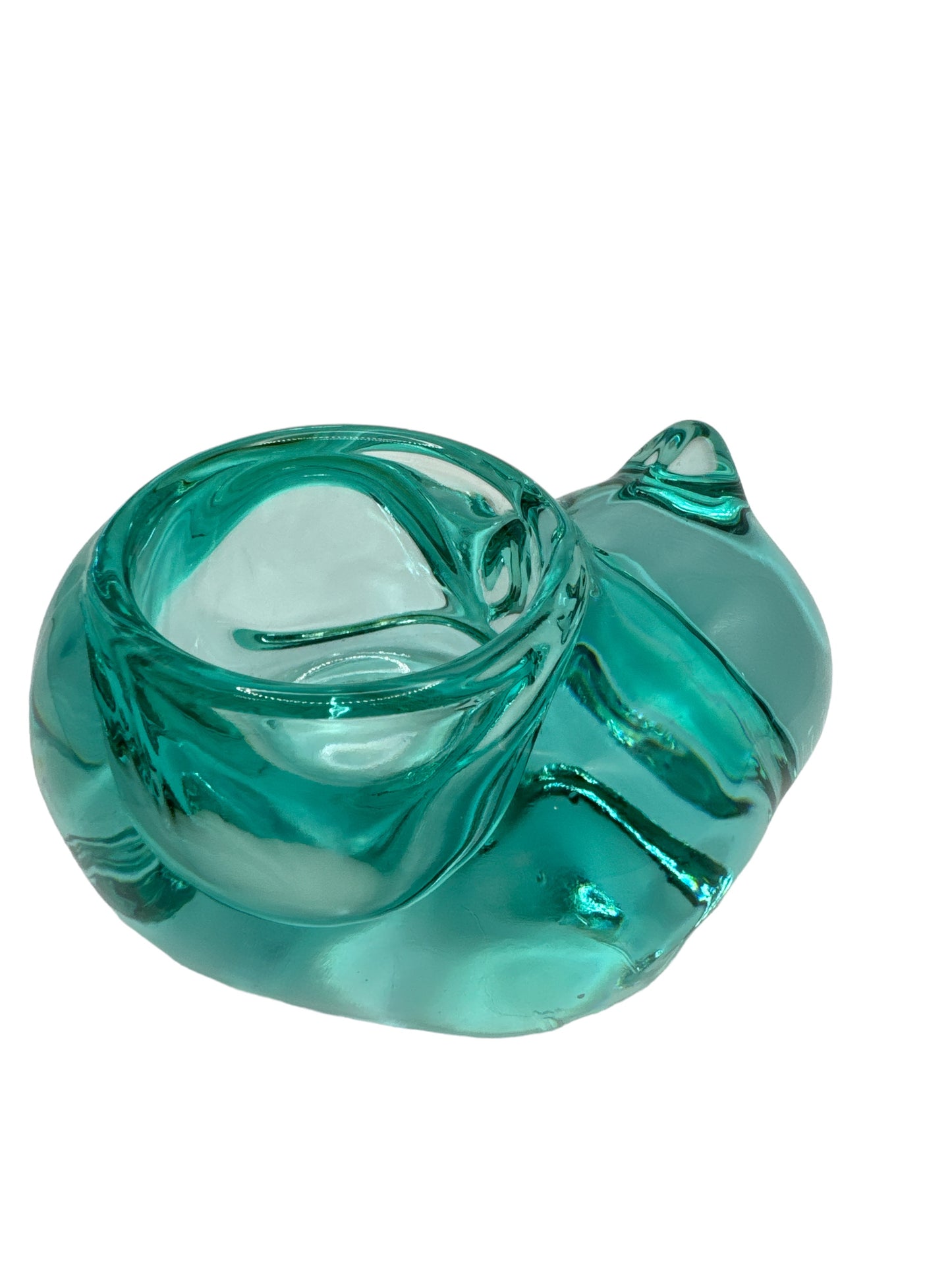 Vintage Sleeping Cat Candle Holder