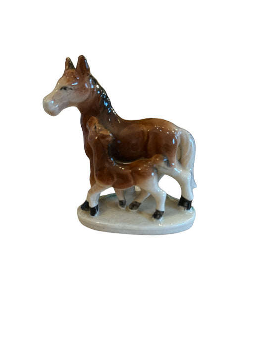 Vintage Ceramic Mare & Colt