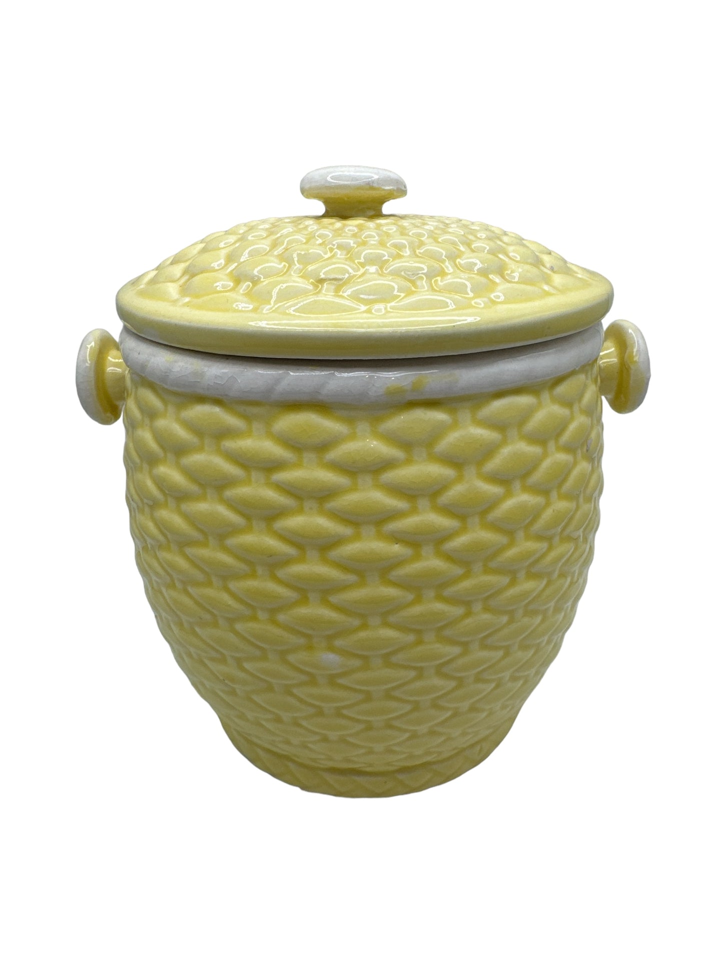 Vintage Basket Pattern Canister
