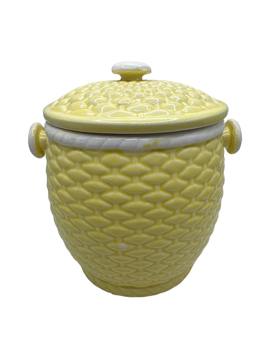 Vintage Basket Pattern Canister