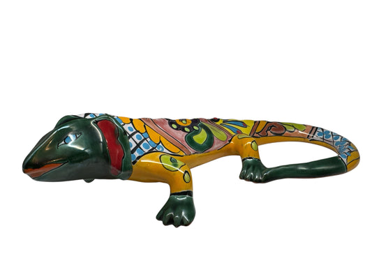 Mexican Talavera Lizard Iguana Art Pottery Figure