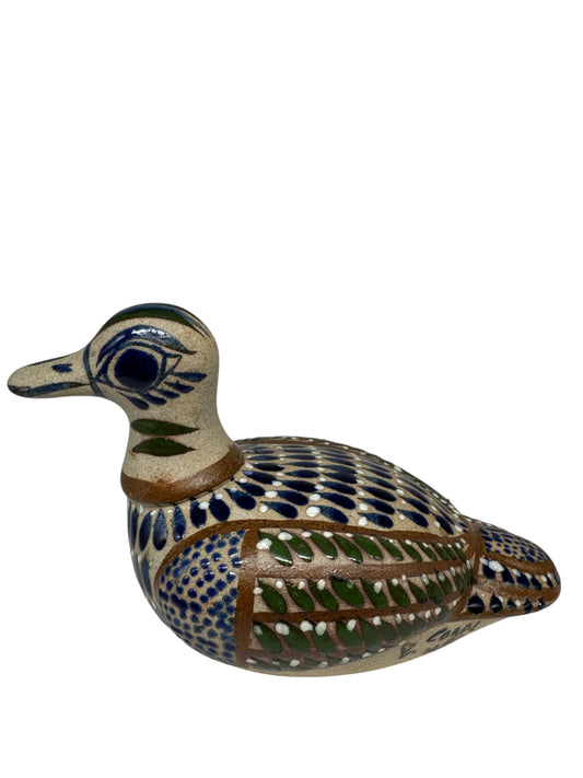 Mexican Tonala Pottery Folk Art Duck