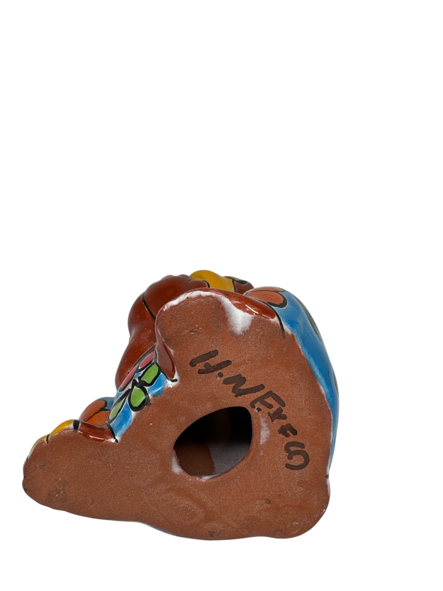 Mexican Talavera Monkey - Speak No Evil